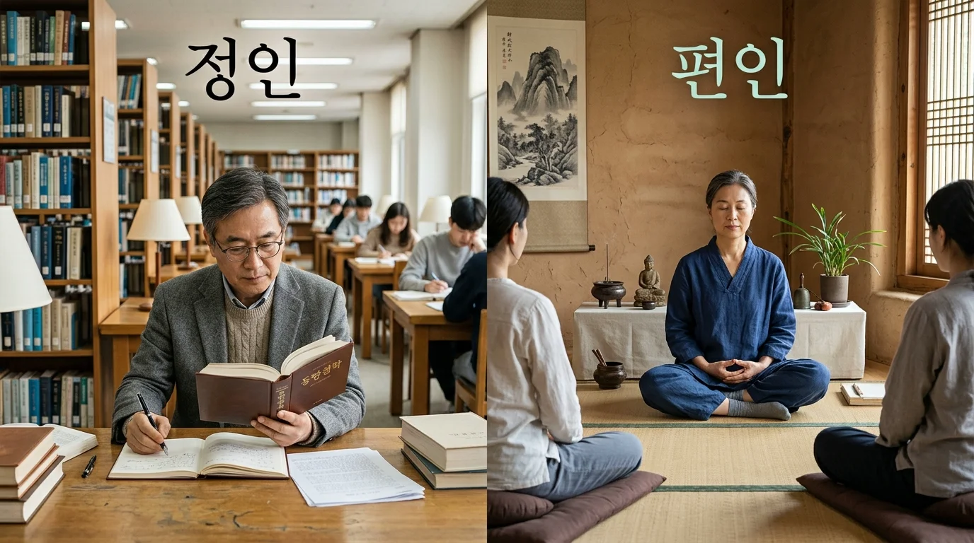 인성이 강한 사주 — 학문·연구·자격증 분야, 정인 vs 편인 비교