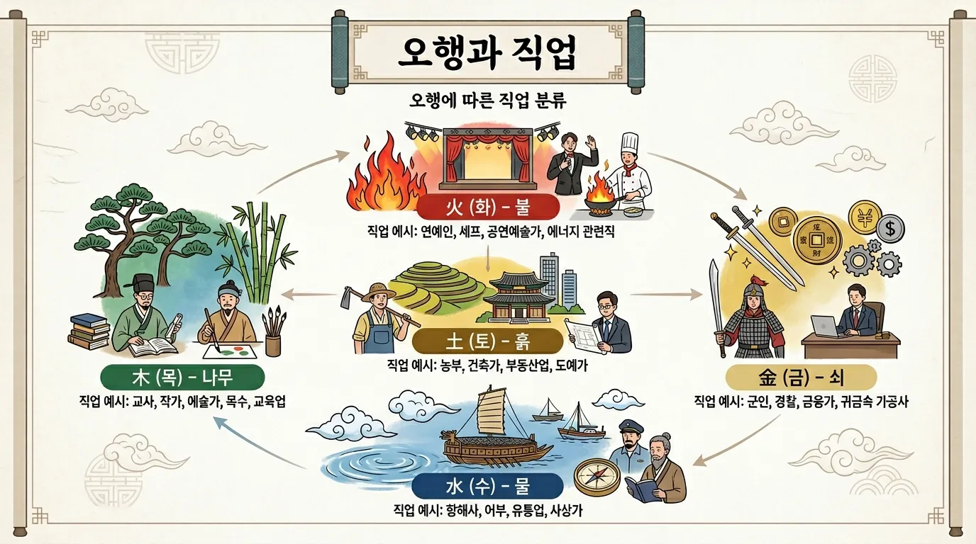 오행별 업종 — 다섯 방위에 다른 사업 분야가 펼쳐지다