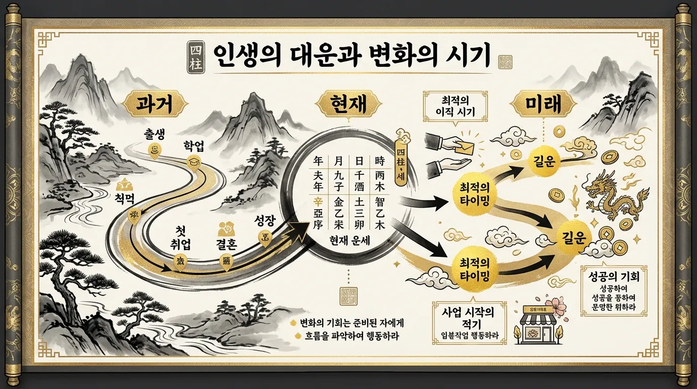 변화의 적기 정리 — 이직·창업 시기를 명리학적으로 판단하는 핵심