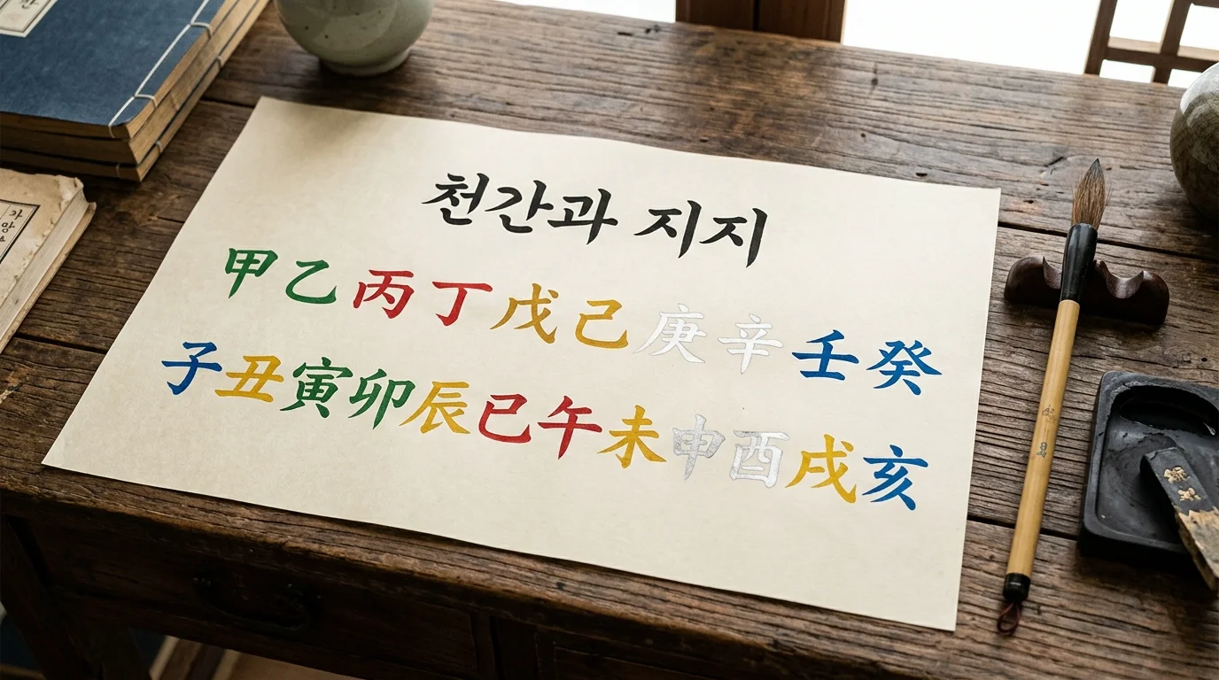 22글자를 알면 사주의 절반이 보인다 — 천간 지지 정리
