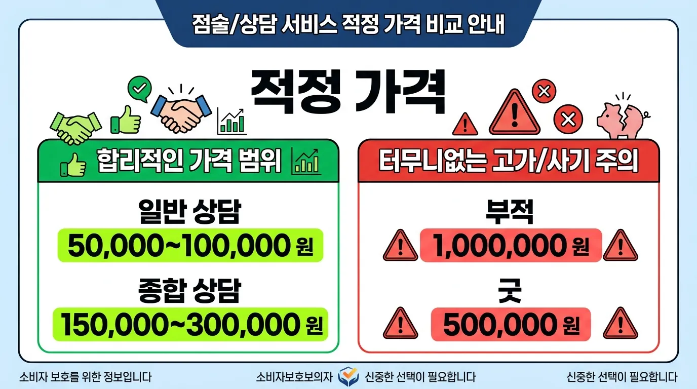 사주 상담비 가이드 — 적정 비용과 주의할 과도한 청구 사례