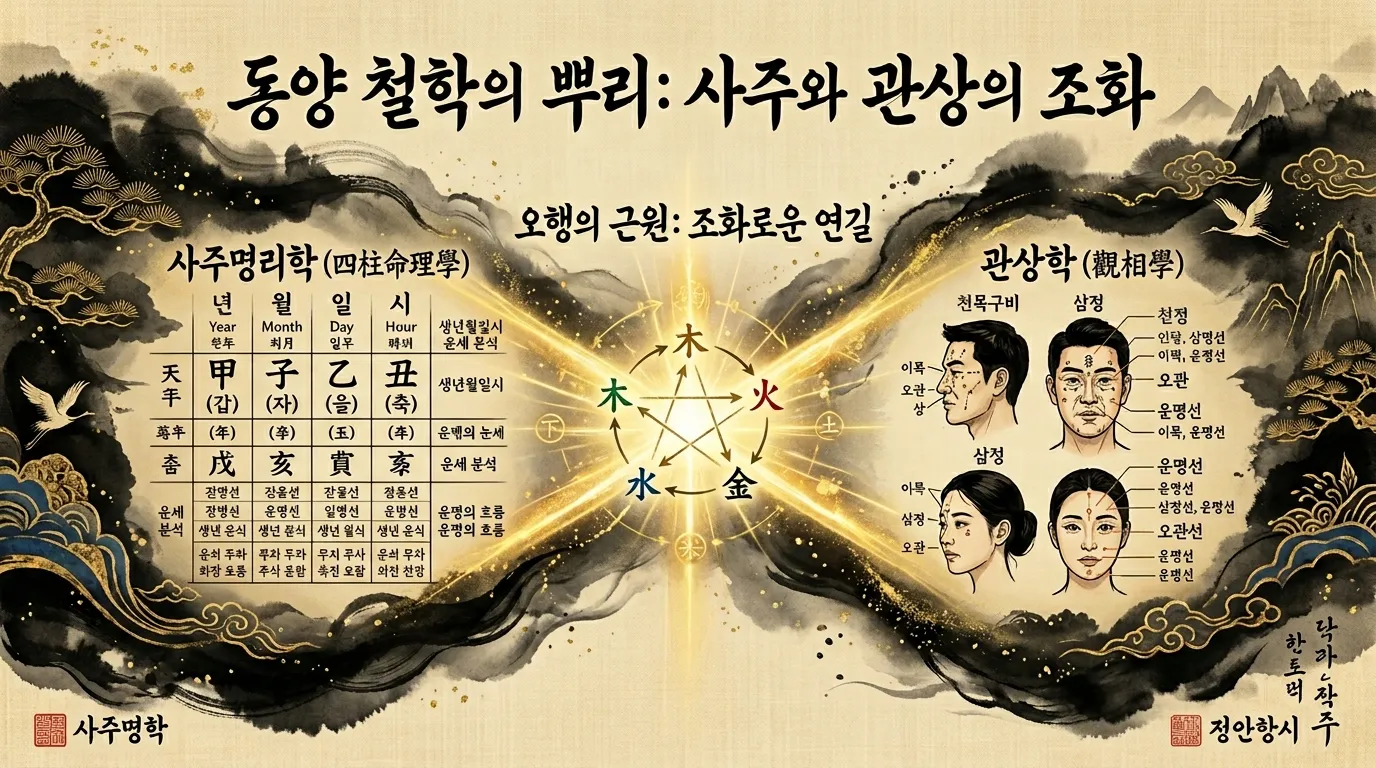 관상과 사주의 공통 뿌리 — 오행이 양쪽을 연결하다