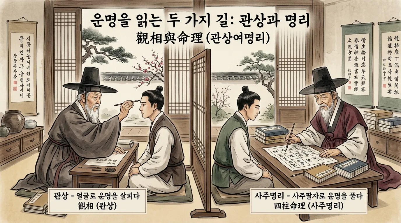 관상가와 명리학자가 서로 다른 방식으로 운명을 탐구하다