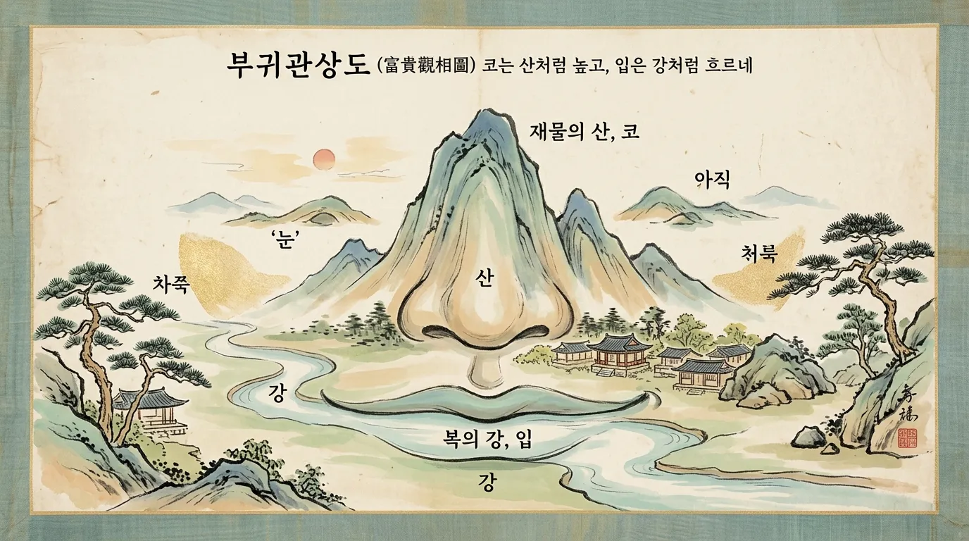 코와 입 — 재물과 복덕의 기운이 흐르는 부위