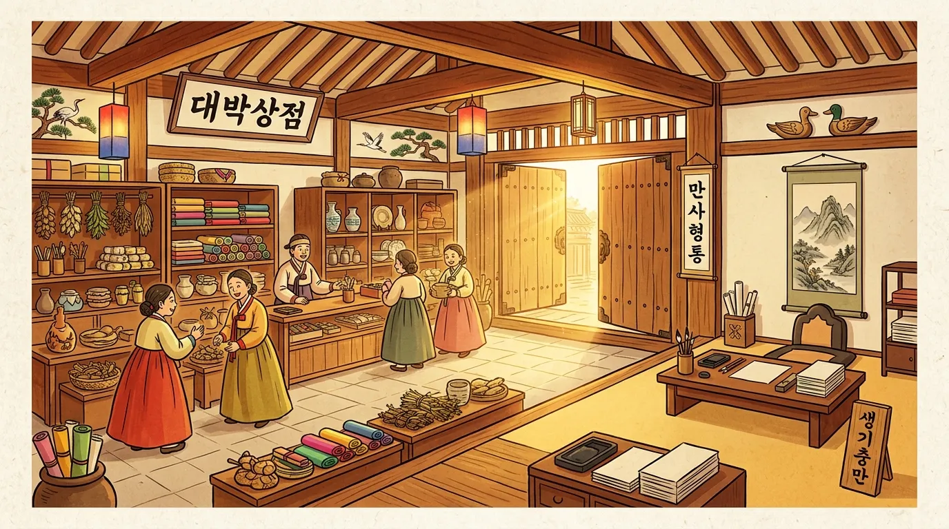 기(氣)가 순환하는 활기찬 전통 상점의 풍수 배치