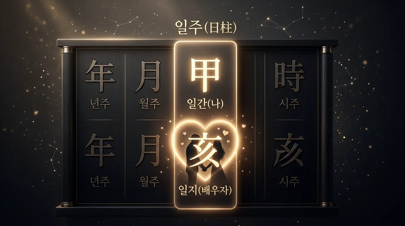 일지(배우자 자리) — 사주에서 배우자의 성격과 관계 패턴을 보여주는 핵심 자리