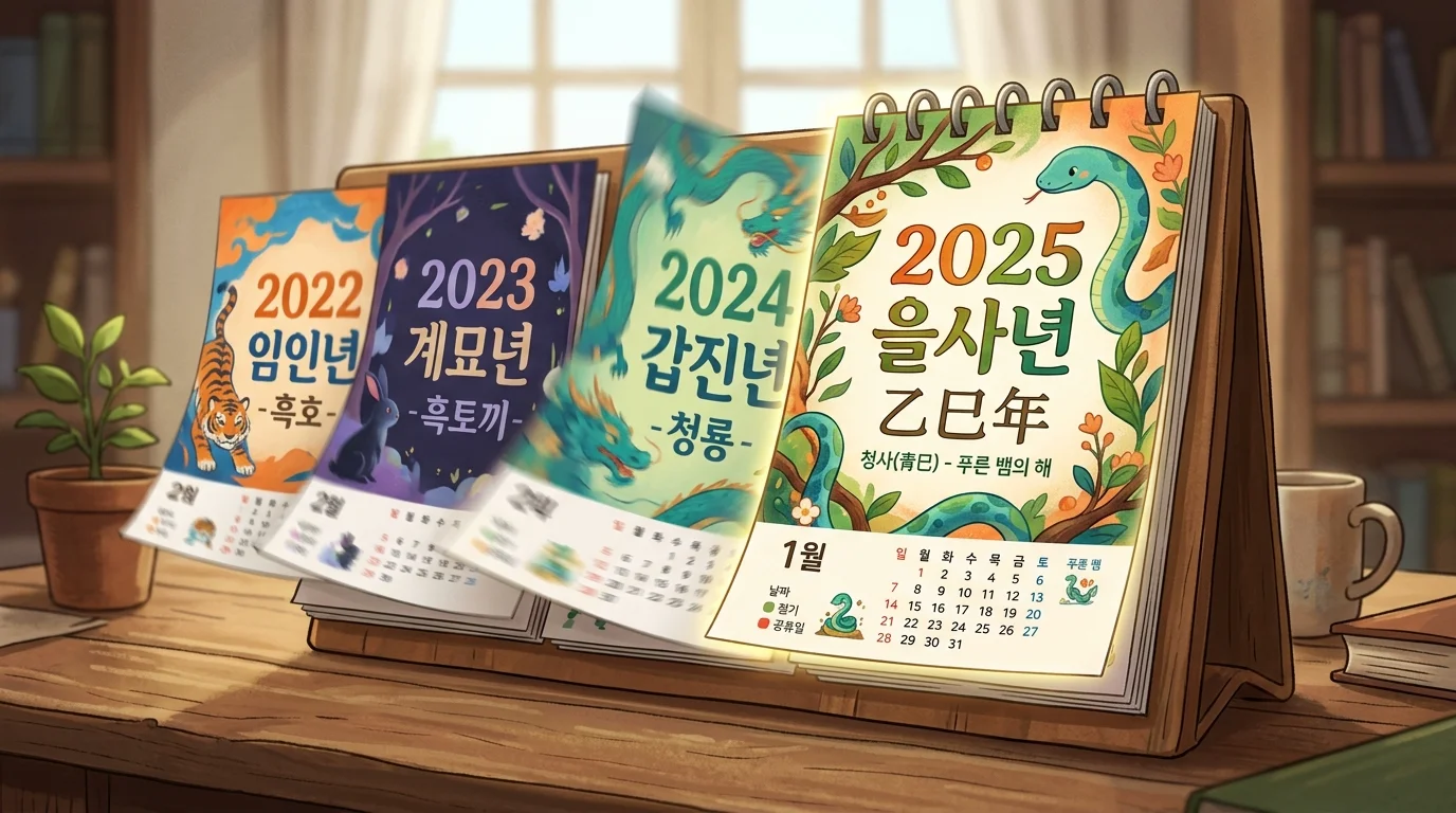 세운(歲運) 개념 — 매년 바뀌는 운, 2025년 을사년(乙巳年) 예시