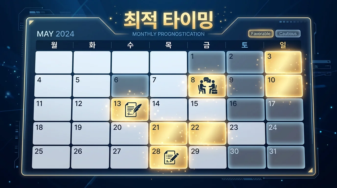 월운(月運) — 세밀한 시기 판단, 이직·계약·시험 최적 타이밍 찾기