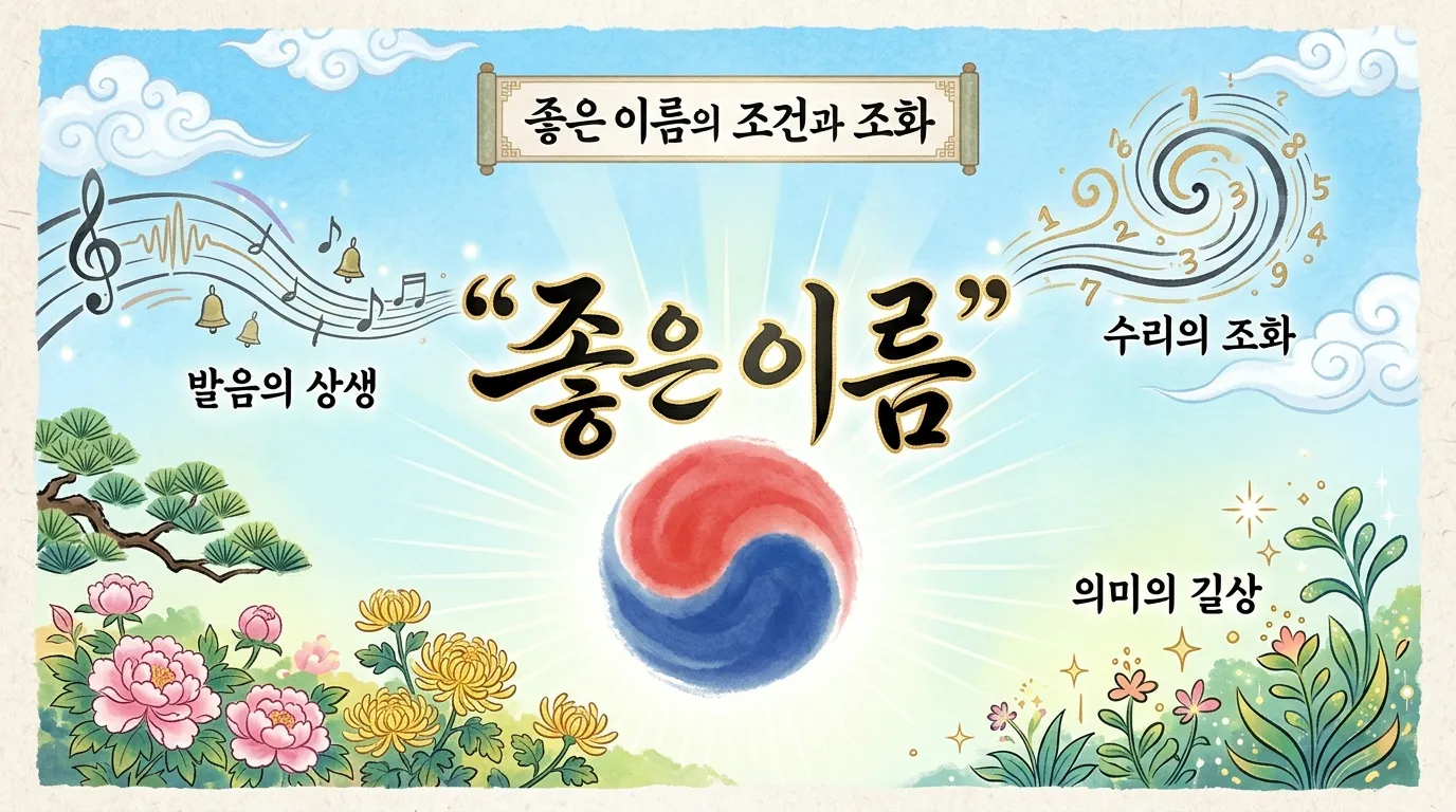 좋은 이름의 조건 — 음양 균형, 획수, 발음의 조화