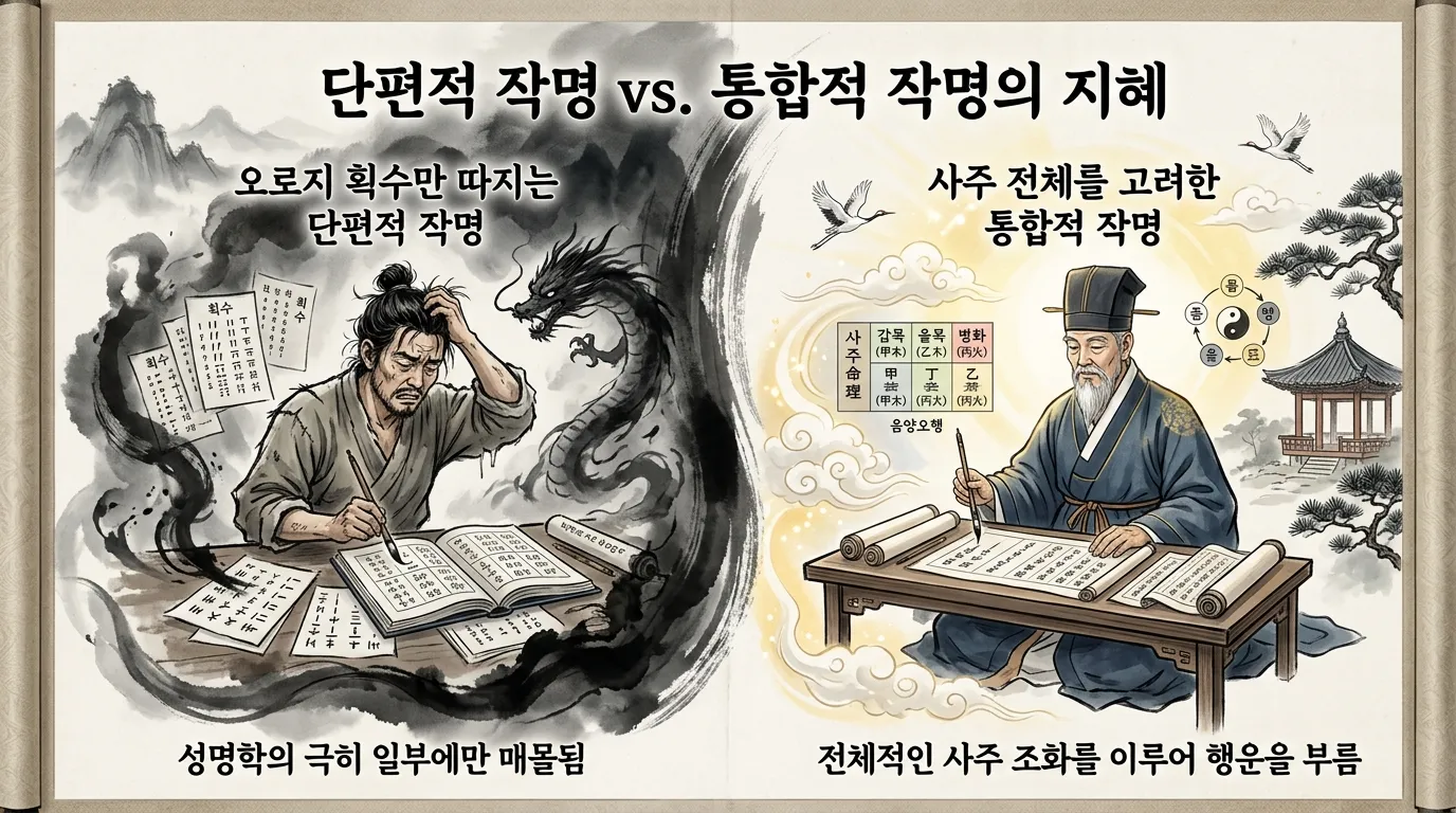 작명의 흔한 오해 — 획수만 보는 것과 사주 전체를 보는 것의 차이