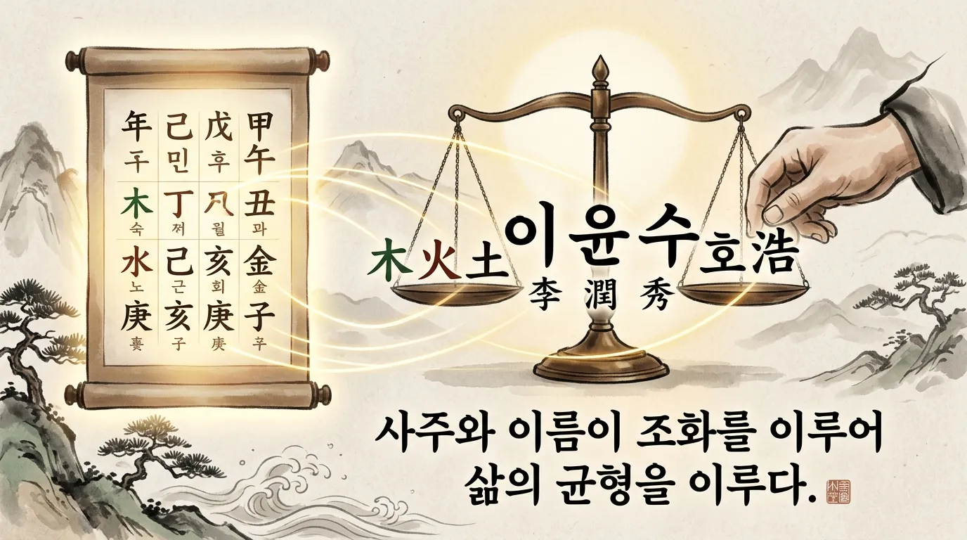 오행의 균형이 잡힌 이름이 사주를 보완하는 모습