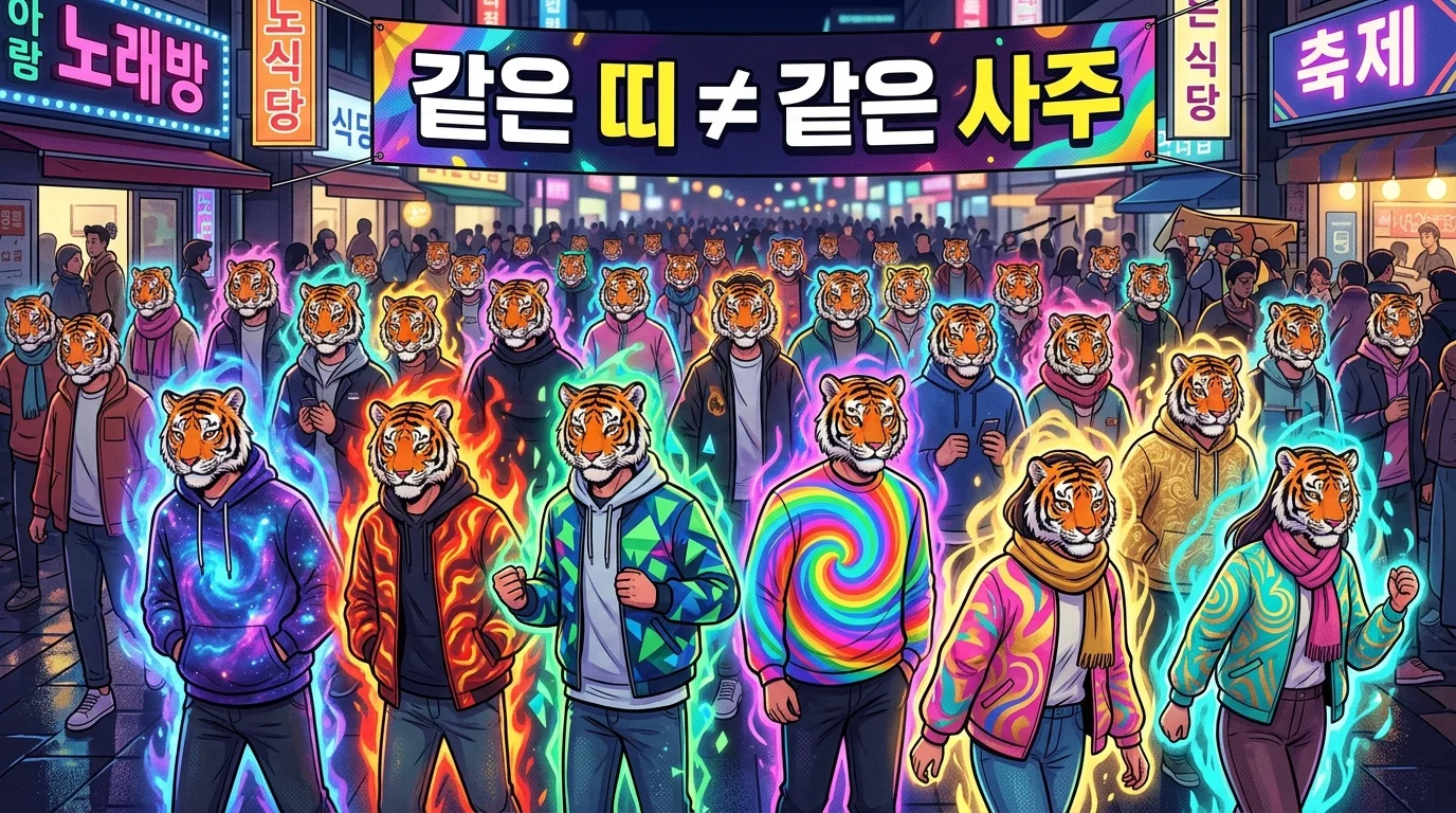 같은 띠라도 사주는 다르다 — 띠별 운세의 오해