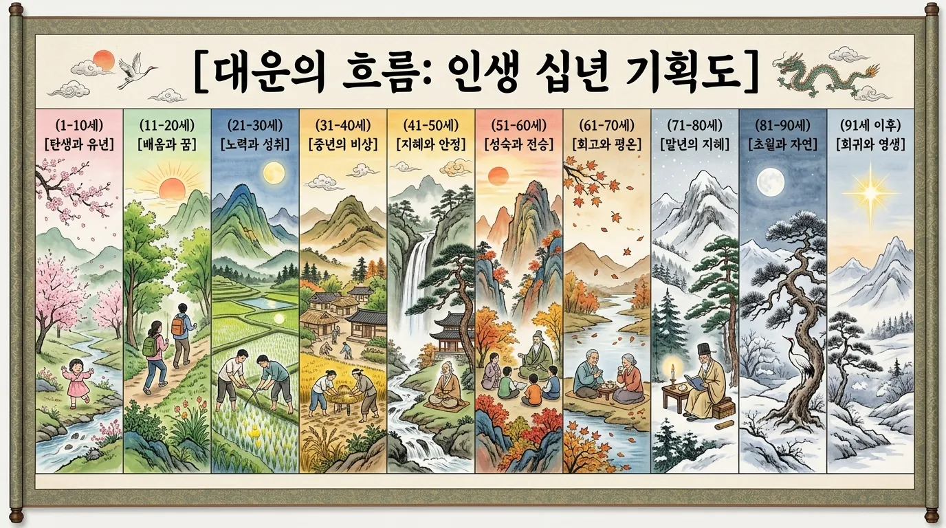 대운 — 10년 단위로 바뀌는 인생의 큰 흐름