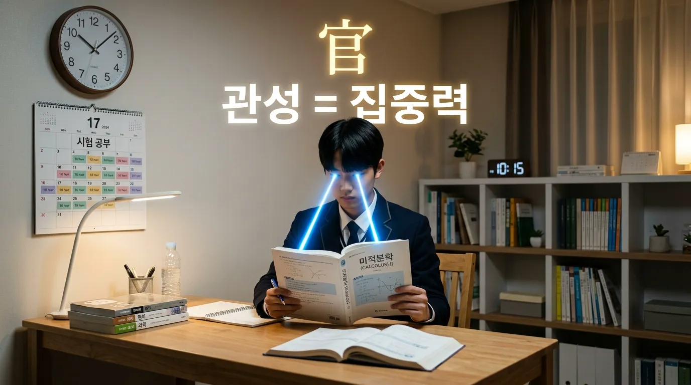 관성(官星) — 집중력과 규율, 시험에서 빛을 발하는 에너지