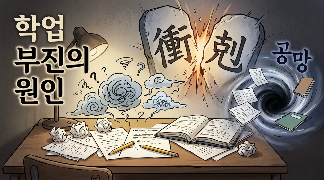 학업 부진의 사주적 원인 분석 — 충극(沖剋)과 공망이 학업에 미치는 영향