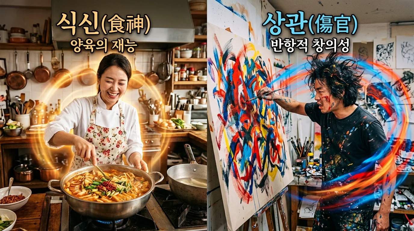식상 — 식신과 상관, 재능·창의력·표현력을 나타내는 십성