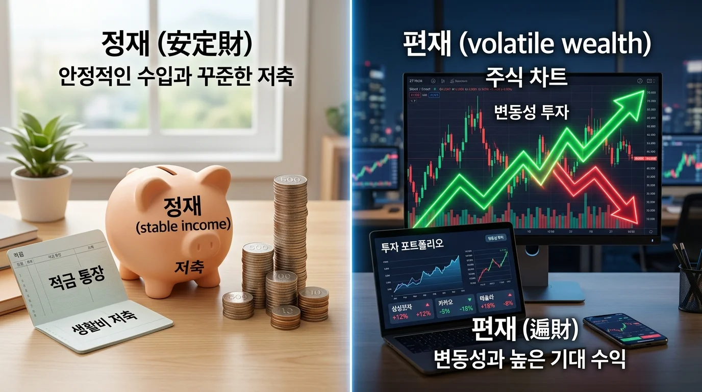 재성 — 편재와 정재, 재물·월급·투자수익을 나타내는 십성과 십성 전체 표